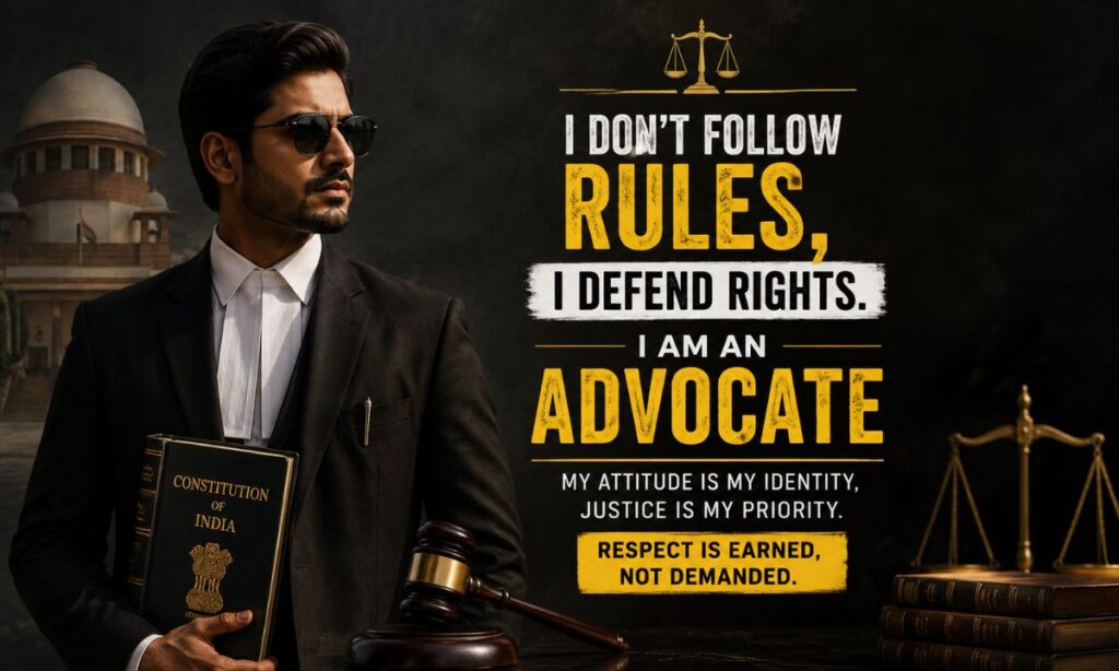 Advocate quotes attitude