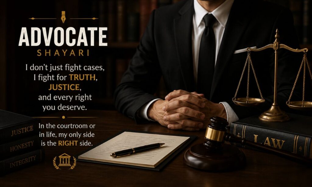 Advocate shayari In English