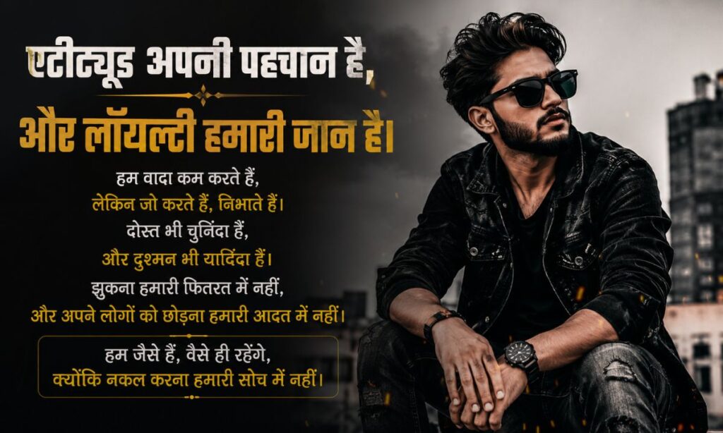 Attitude Loyalty Shayari in Hindi