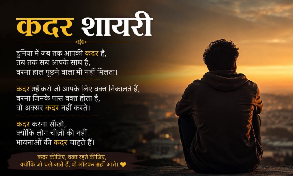 Best Kadar Shayari in Hindi