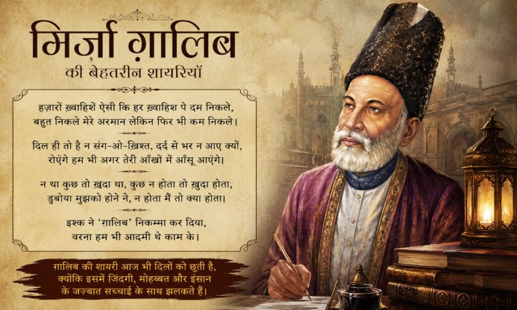 Best Shayari of Mirza Ghalib in Hindi