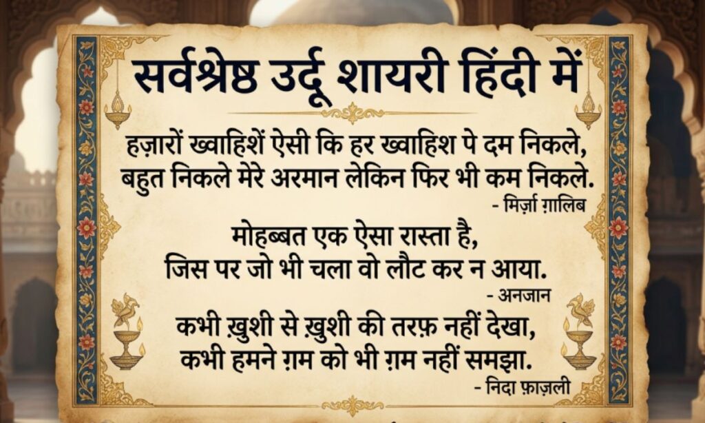 Best Urdu Shayari in Hindi