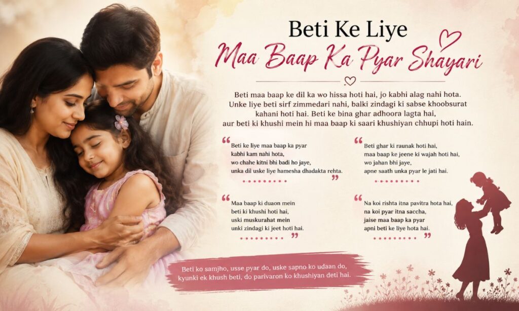 Beti Ke Liye Maa Baap Ka Pyar Shayari