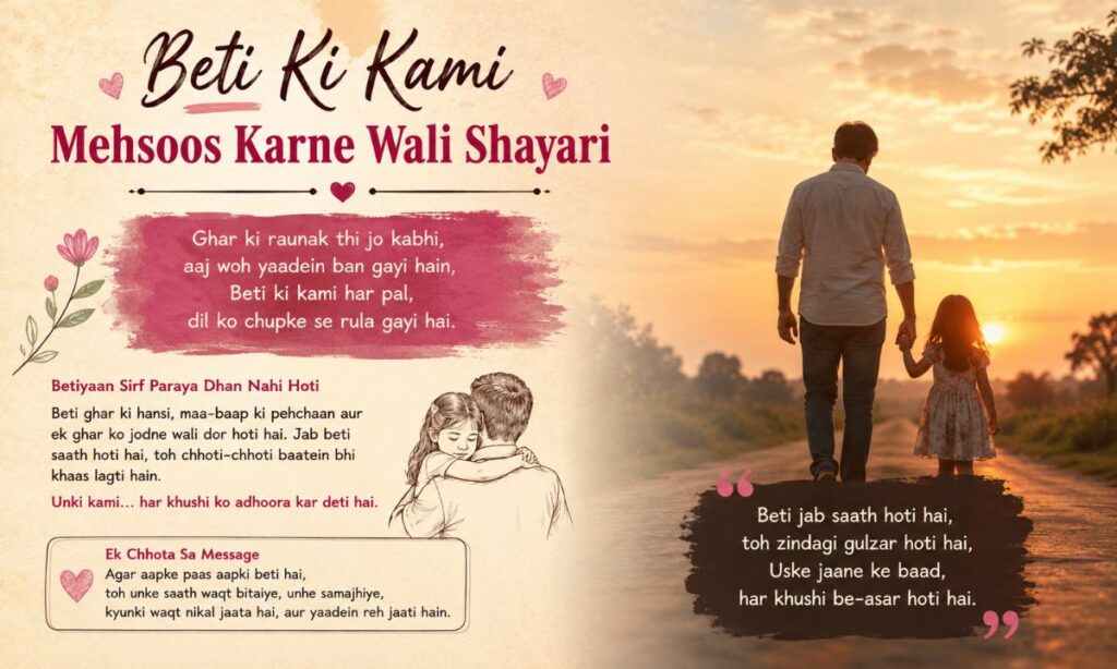 Beti Ki Kami Mehsoos Karne Wali Shayari