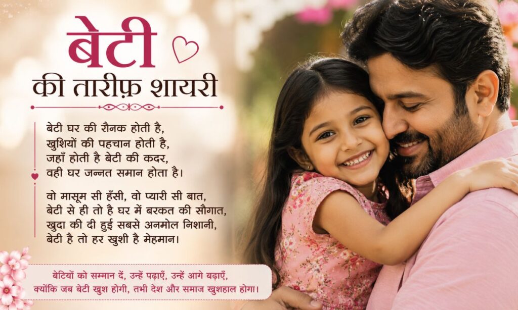 Beti Ki Taareef Shayari in Hindi