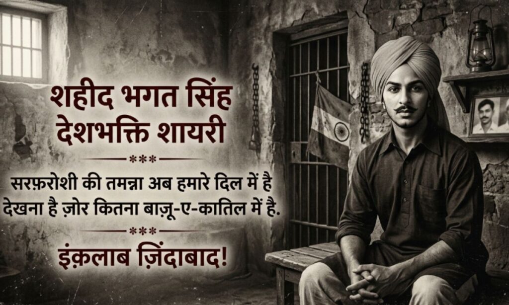 Bhagat Singh Deshbhakti Shayari in Hindi