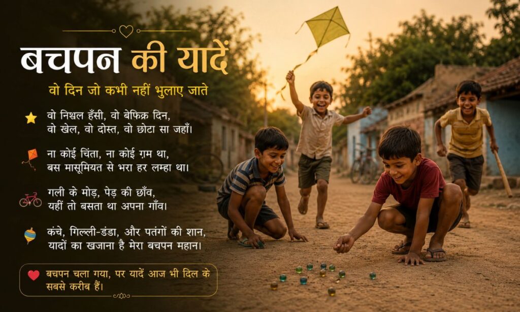 Childhood Memories Shayari in Hindi