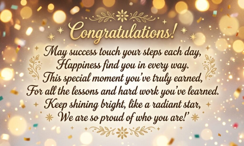 Congratulations Shayari in English