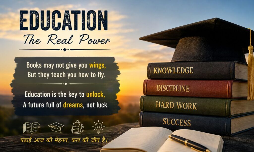 Education shayari in English 2 line