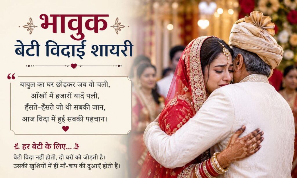Emotional Beti Vidai Shayari in Hindi