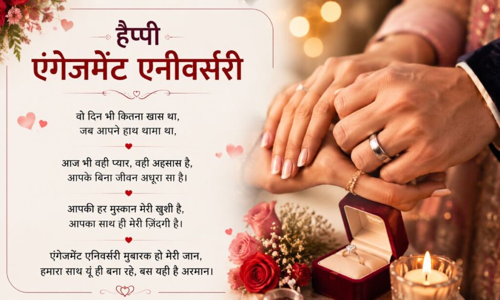 Engagement anniversary shayari in hindi