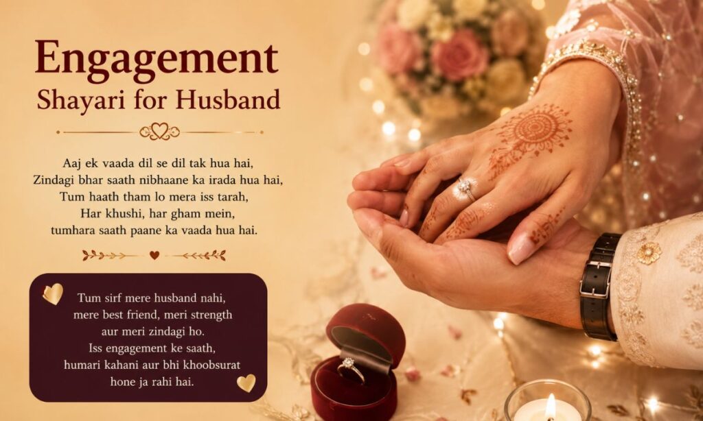 Engagement shayari for husband
