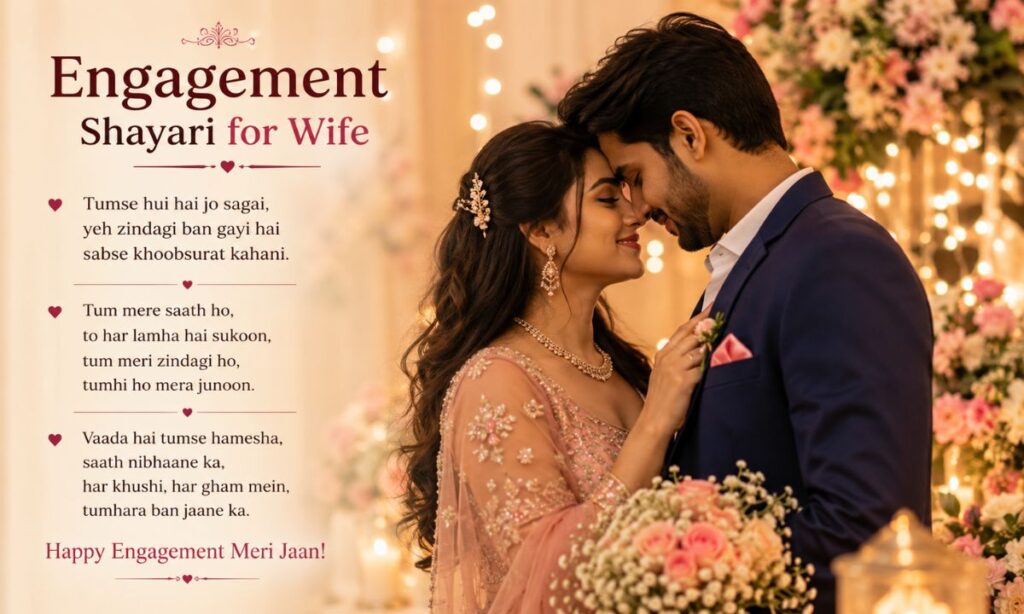 Engagement shayari for wife