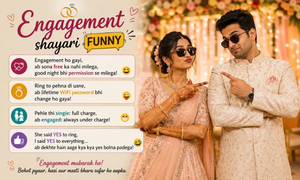 Engagement shayari funny