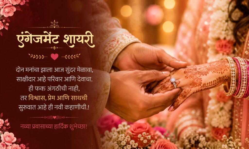 Engagement shayari in marathi