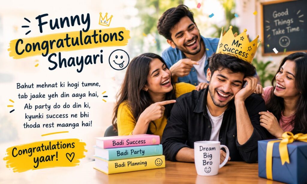 Funny Congratulations Shayari