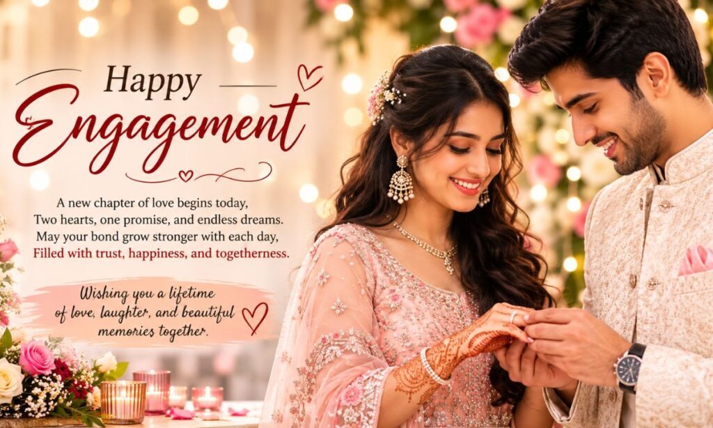 Happy engagement shayari