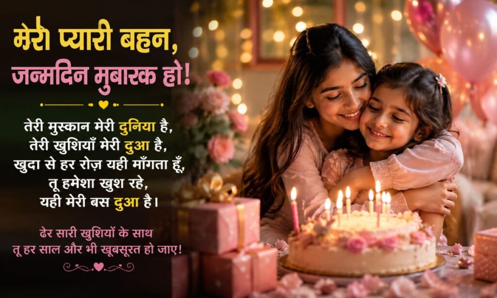 Heart Touching Sister Birthday Shayari in Hindi