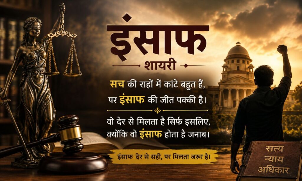 Insaaf Shayari in Hindi