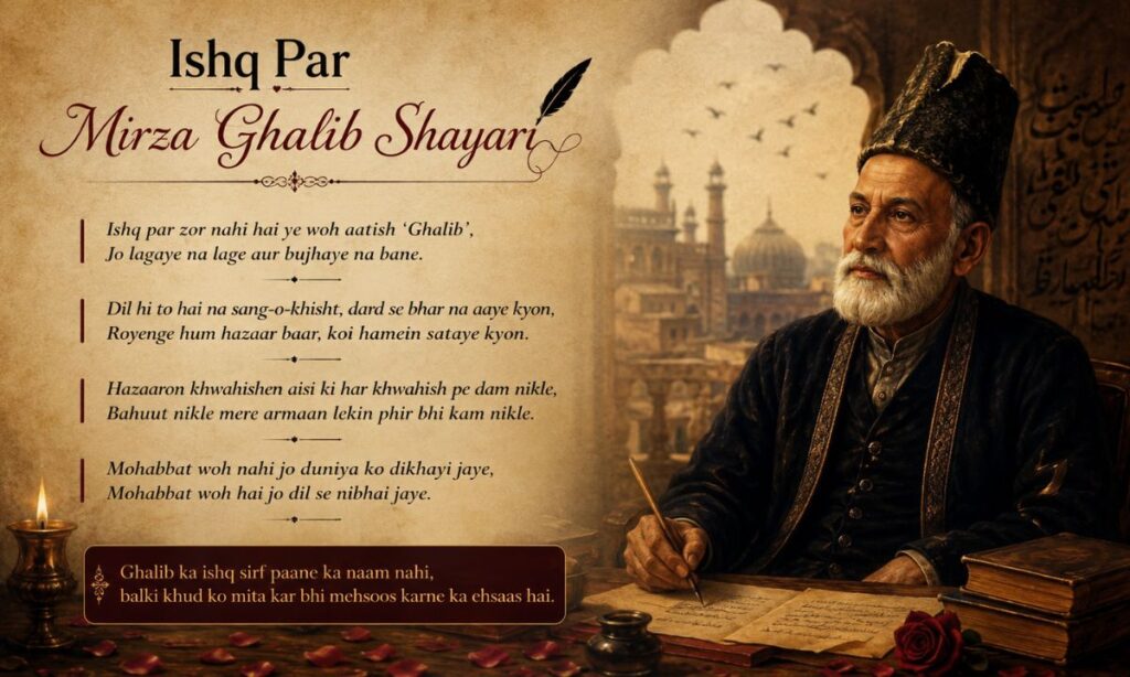 Ishq Par Mirza Ghalib Shayari
