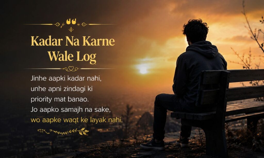 Kadar Na Karne Wale Log Shayari