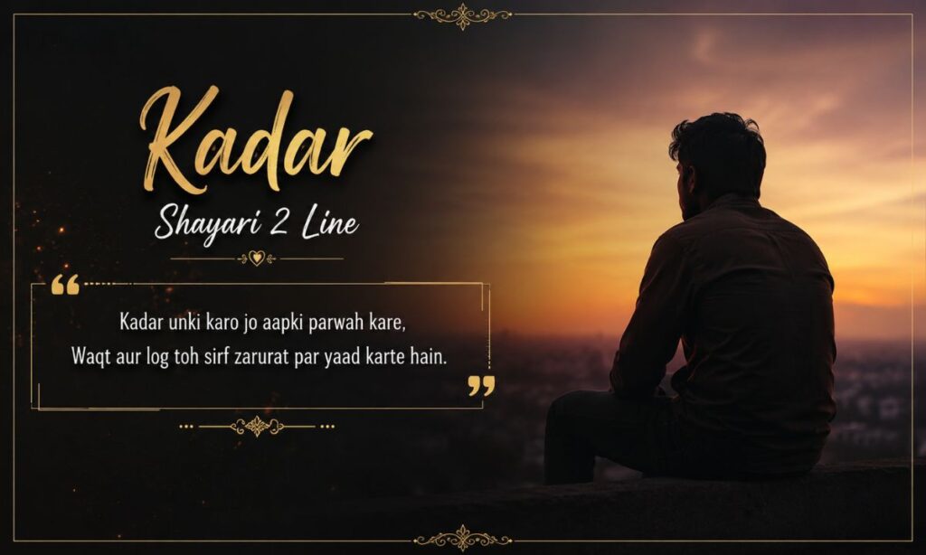 Kadar Shayari 2 Line