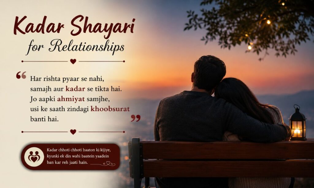 Kadar Shayari for Relationships