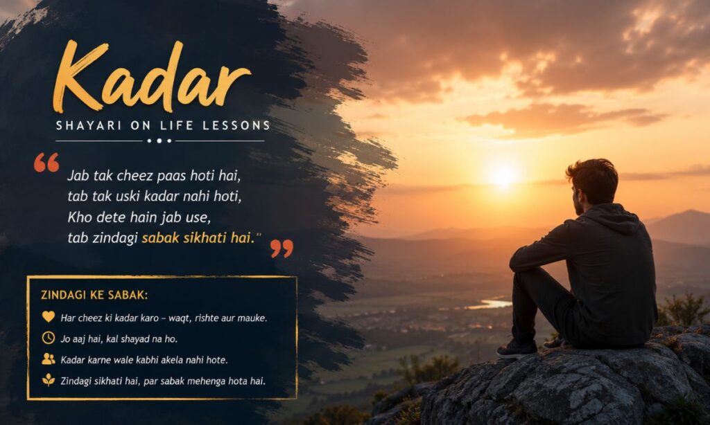 Kadar Shayari on Life Lessons