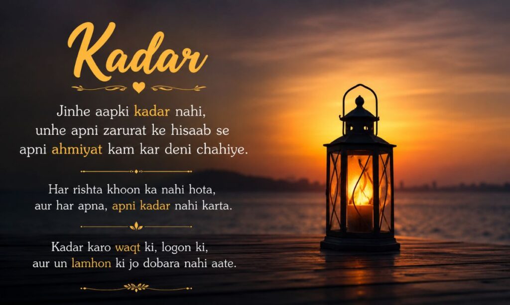 Kadar shayari for instagram