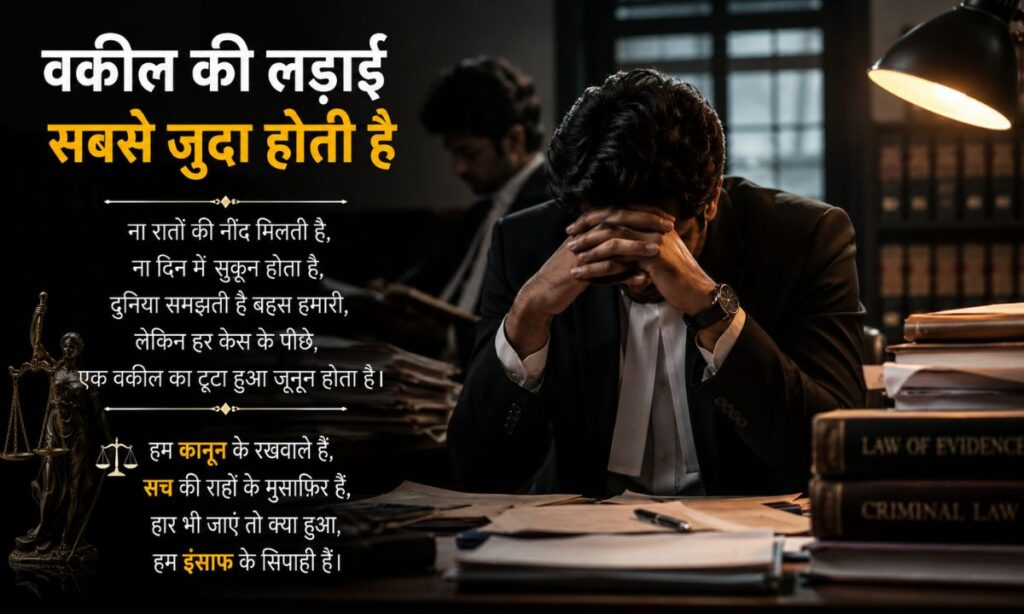 Lawyer Struggle Shayari in Hindi