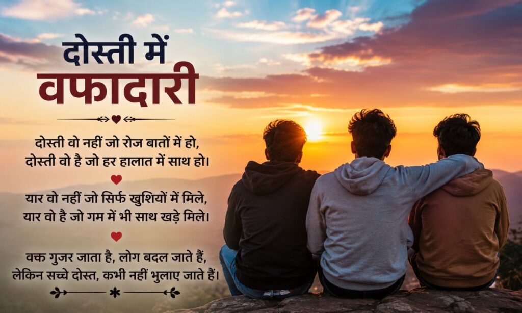 Loyalty Shayari for Friendship in Hindi
