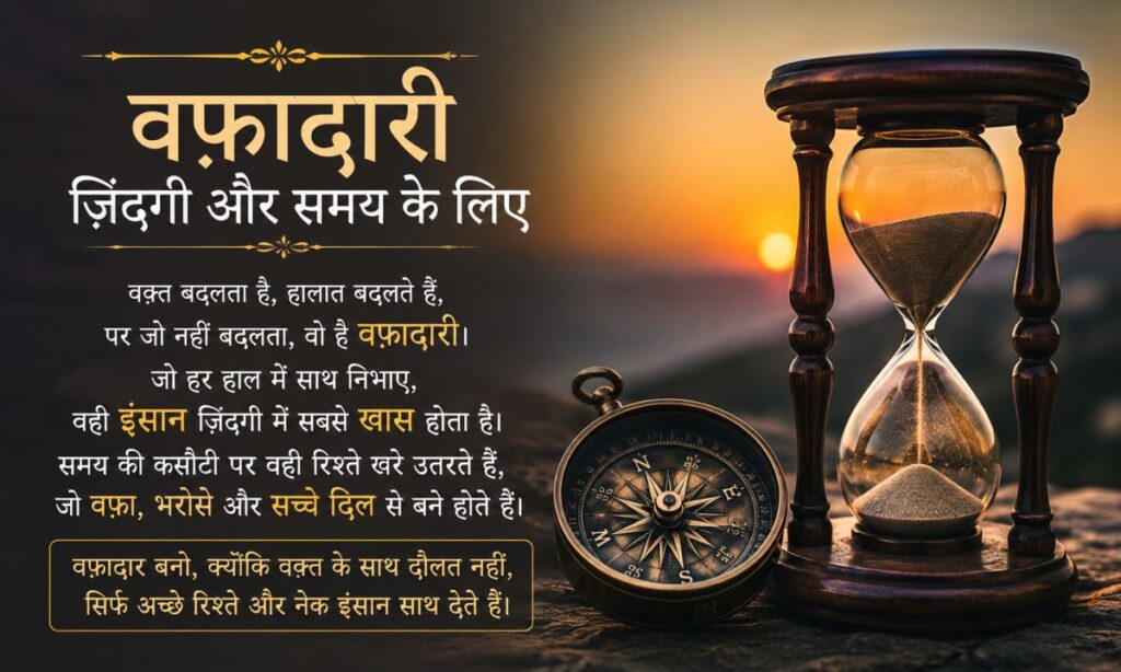 Loyalty Shayari for Life and Time in Hindi
