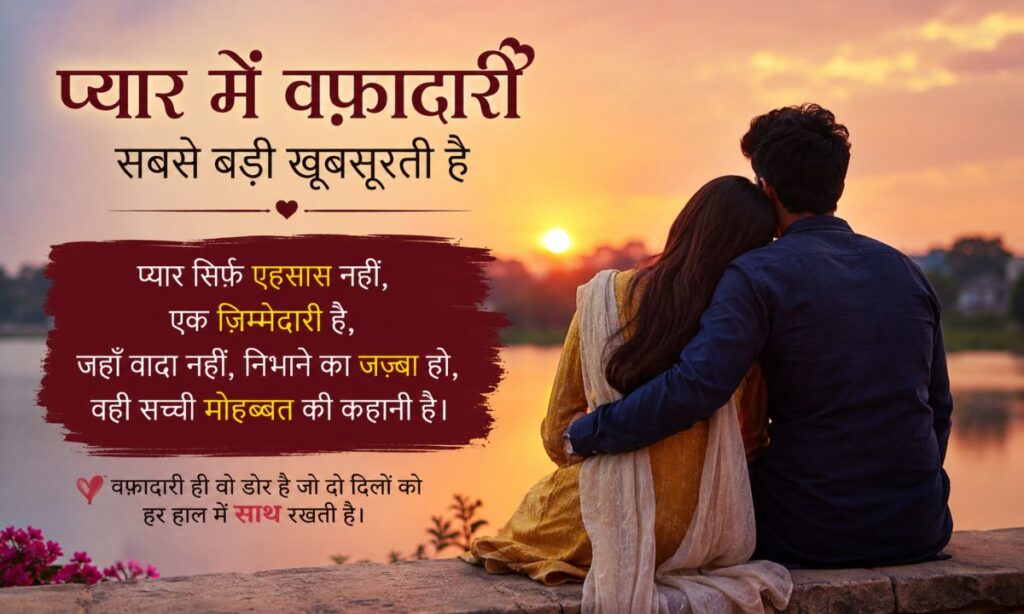 Loyalty in Love Shayari in Hindi