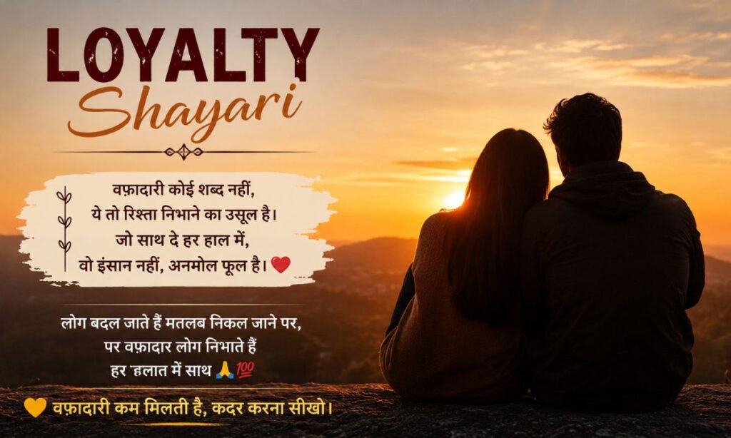 Loyalty shayari for instagram