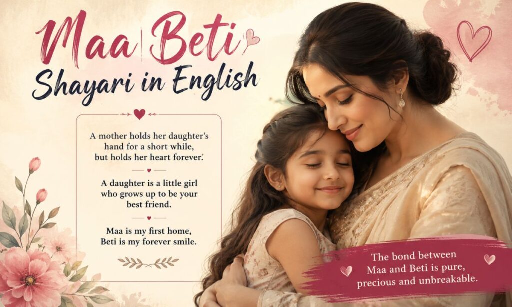 Maa beti shayari in english