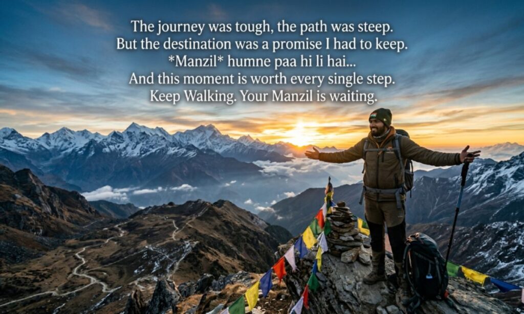 Manzil shayari english