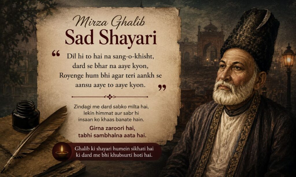 Mirza Ghalib Sad Shayari