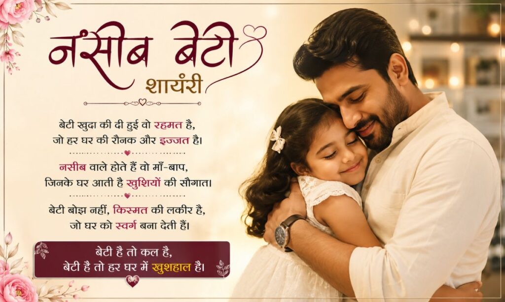 Naseeb beti shayari