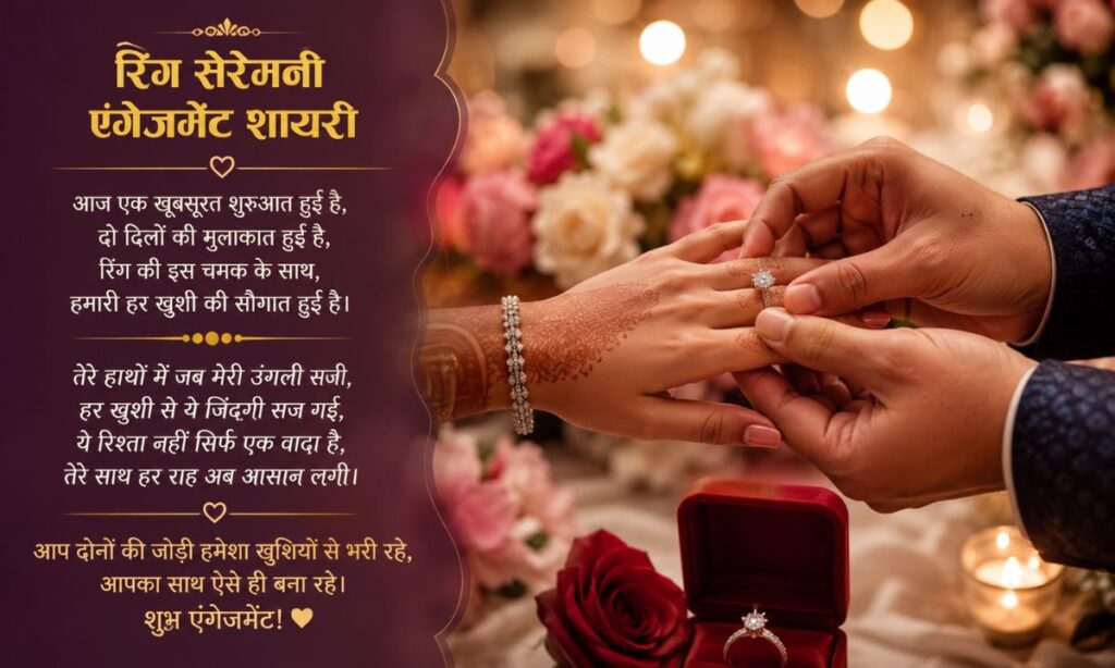 Ring ceremony engagement shayari in hindi