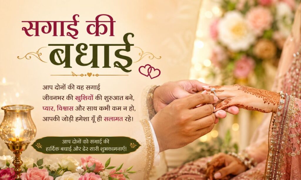 Sagai Ki Badhai Engagement Shayari in Hindi
