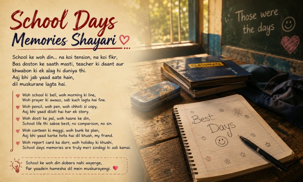 School Days Memories Shayari