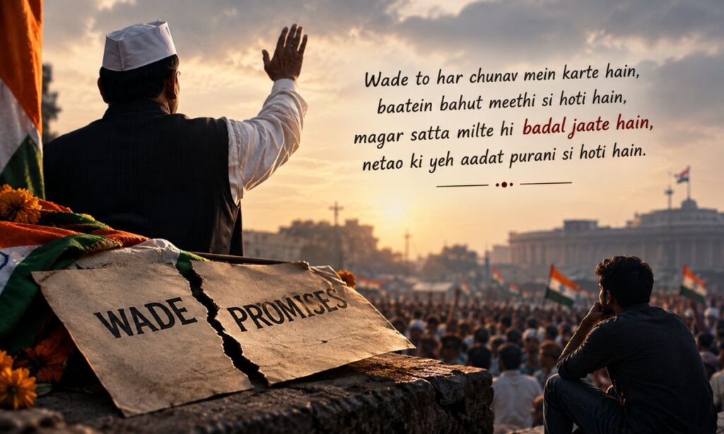 Shayari on Broken Promises of Politicians