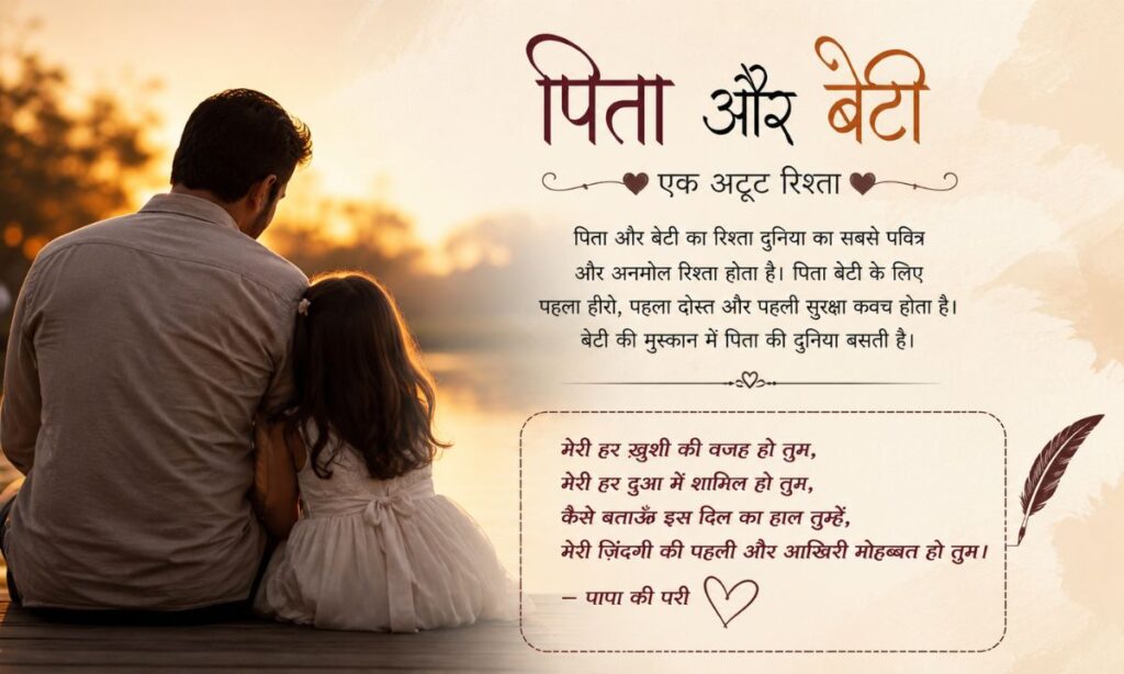 Shayari on Father and Daughter in Hindi