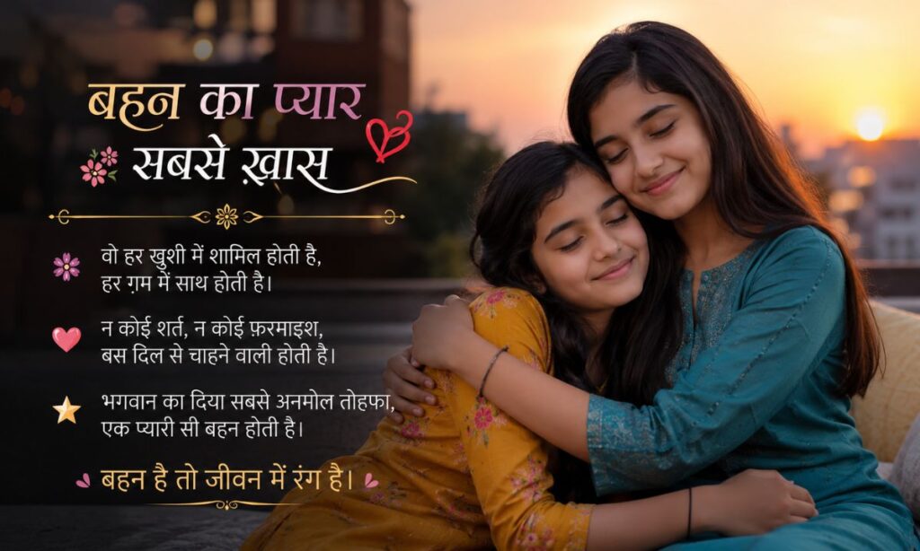 Sister Love Shayari in Hindi