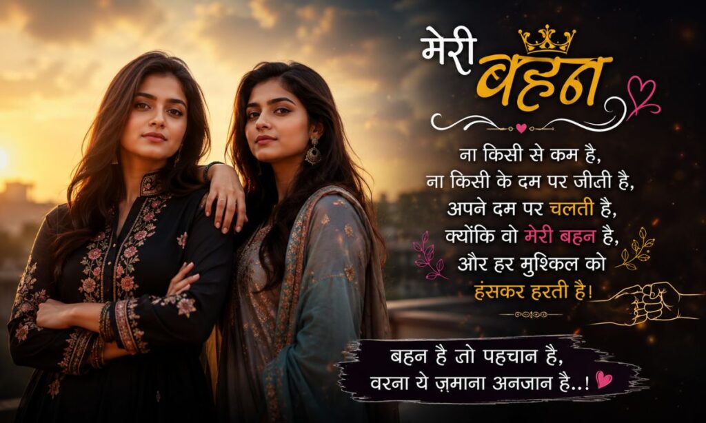 Sister shayari attitude