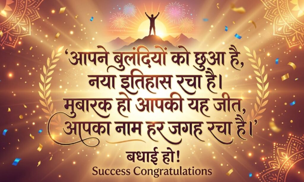 Success Congratulations Shayari in Hindi