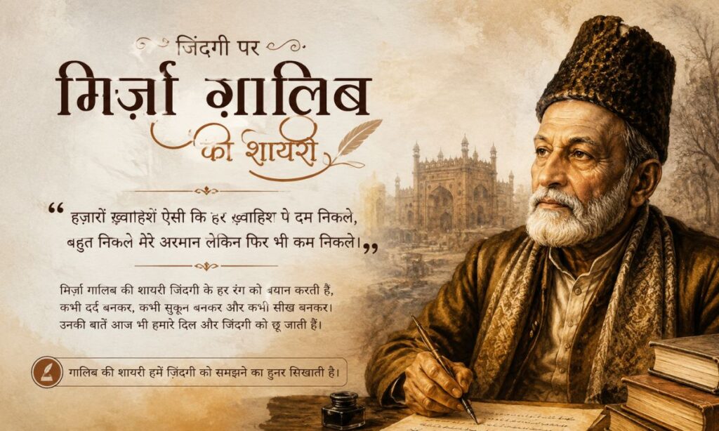 Zindagi Mirza Ghalib Shayari in Hindi