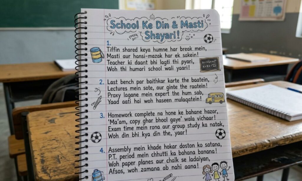 school time masti shayari