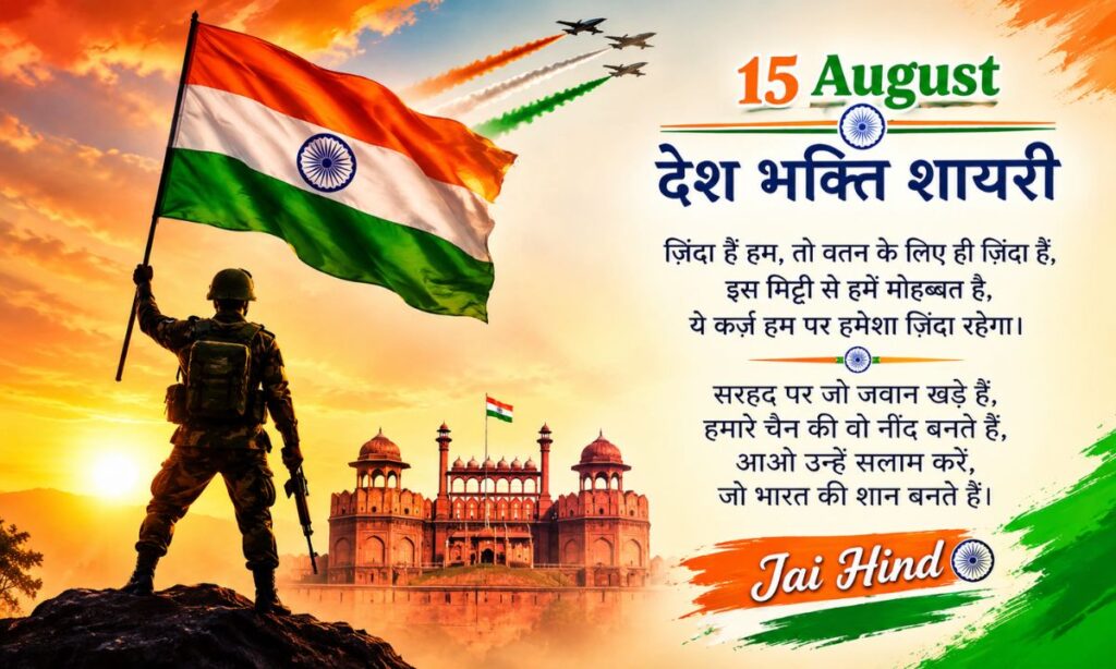 15 August Desh Bhakti Shayari in Hindi