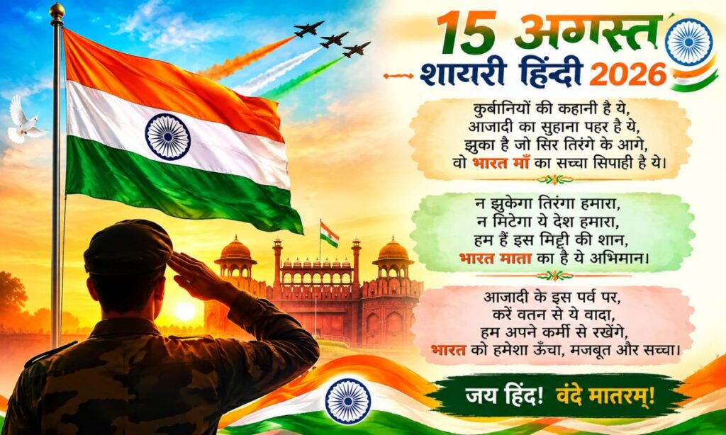 15 August Shayari in Hindi 2026